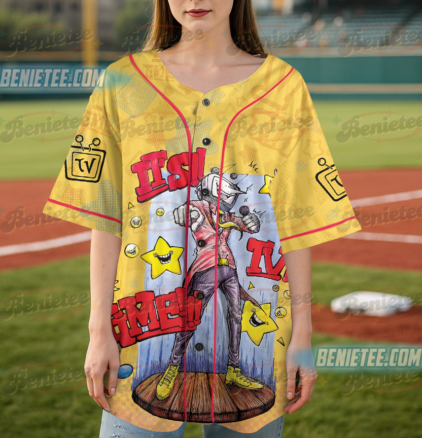 DELTARUNE : Mr. (Ant) Tenna's TV TIME!! Retro Baseball Jersey - Image 5