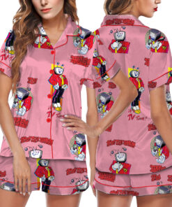 Alternative view of Tenna Deltarune Pajamas Set Short, Tenna: Its TV Time Pajamas, Deltarune Inspired Tee, Deltarune Tenna Tshirt