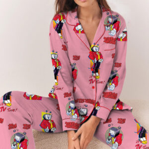 Tenna Deltarune Pajamas Set Long, Tenna: Its TV Time Pajamas