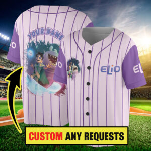 Custom Disney Pixar Elio Baseball Jersey
