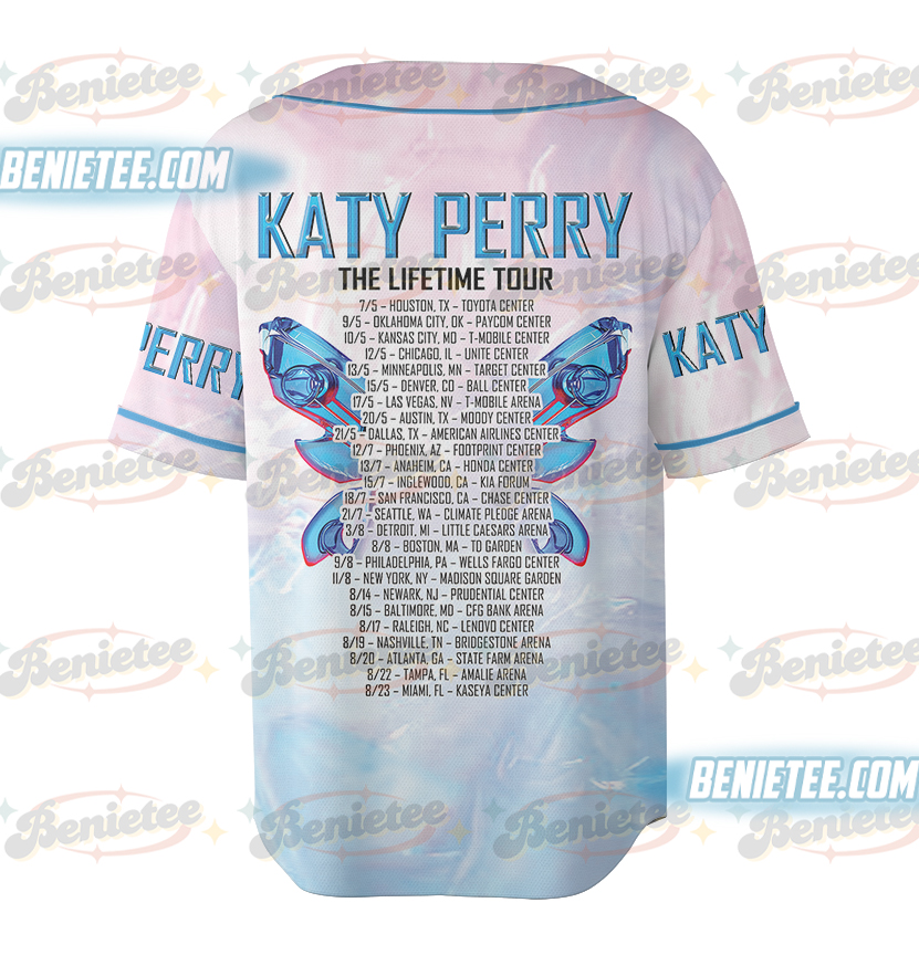 Vintage Katy Perry 2025 Concert Baseball Jersey, Katy Perry The Lifetime Tour 2025 Shirt, Katy Perry Fan Gift - Image 5