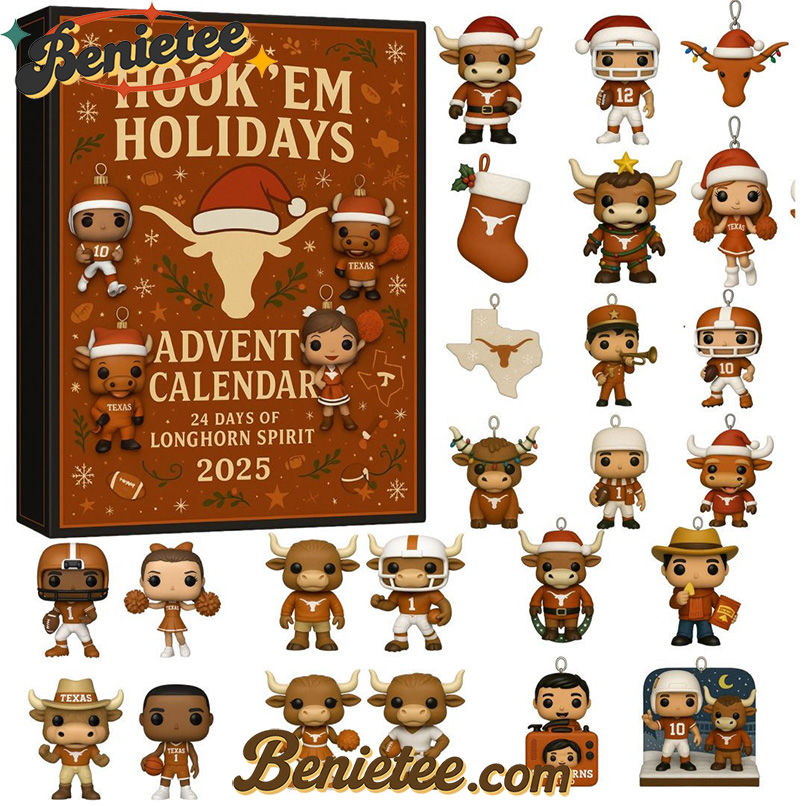 Hook 'em Holidays Premium Advent Calendar 2025 CHRISTMAS GIFT, CHRISTMAS IDEA, Christmas Countdown Advent Calendar Gift Box with 24 Acrylic Ornaments - Image 2