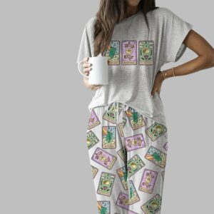Taco Tarot Casual Pajama Set For Women