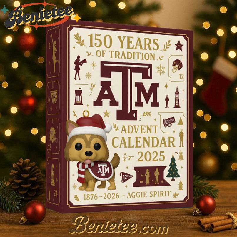 Texas A&M Aggies Anniversary Advent Calendar 2025, Christmas Countdown Advent Calendar Gift Box with 24 Acrylic Ornaments - Image 2