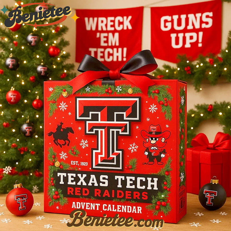 Texas Tech Red Raiders Limited Edition 2025 Advent Calendar, Christmas Countdown Advent Calendar Gift Box with 24 Acrylic Ornaments - Image 2