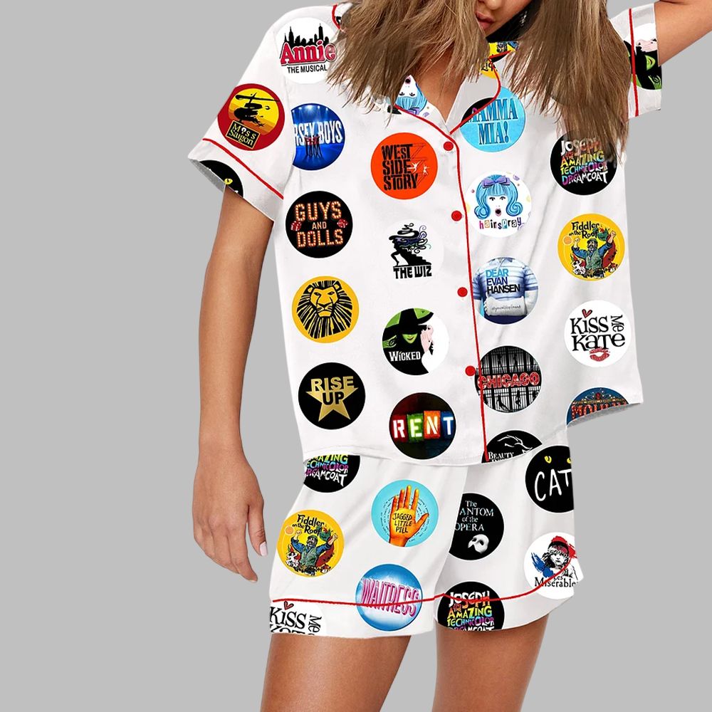 The Musical Inspired Tour Print Pajama Set - Image 3