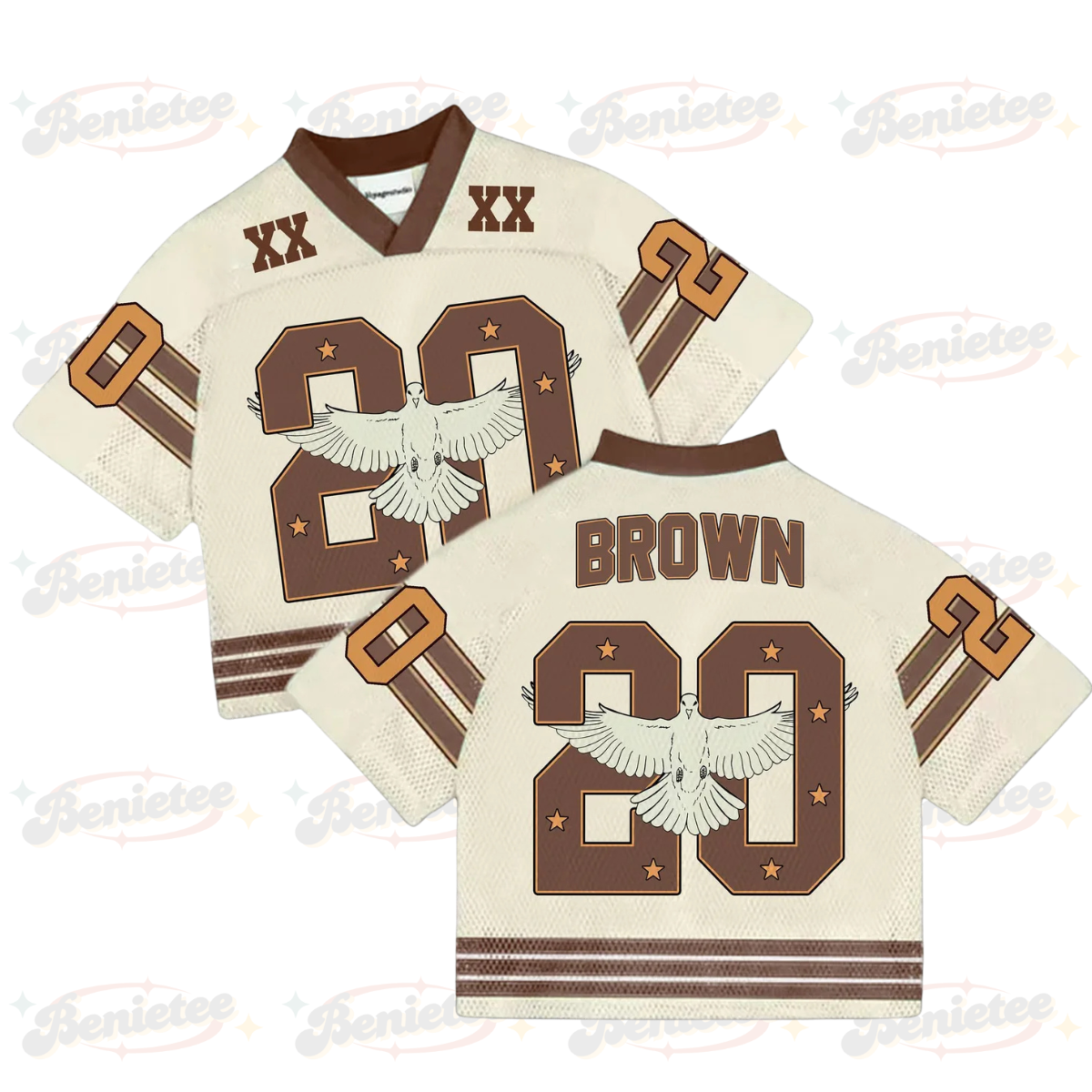 Custom Chris Brown Croptop Mesh Football, Breezy Bowl Tour 2025 Croptop Mesh Football