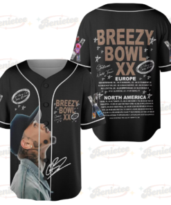Chris Brown Breezy Bowl XX Baseball Jersey, Chris Brown 2025 Tour Shirt, Breezy Bowl 2025 Jersey