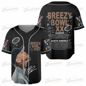 Chris Brown Breezy Bowl XX Baseball Jersey, Chris Brown 2025 Tour Shirt, Breezy Bowl 2025 Jersey