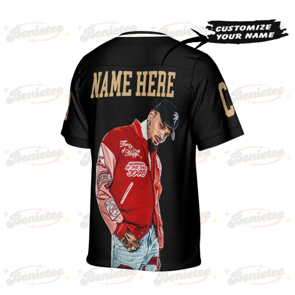 Custom Chris Brown Tour 2025 Football Jersey, Bowl XX concert 2025 Summer Tour Holiday Football Jersey - Image 2