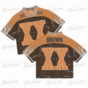 Custom Chris Brown Croptop Mesh Football, Breezy Bowl Tour 2025 Croptop Mesh Football