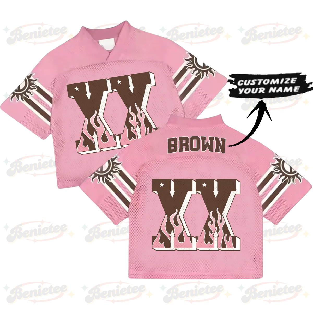 Custom Chris Brown Croptop Mesh Football, Breezy Bowl Tour 2025 Croptop Mesh Football - Image 2