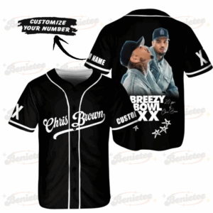Personalized Breezy Bowl XX 2025 Shirt, Chris Brown Tour Jersey, Chris Brown Breezy Bowl Baseball Jersey