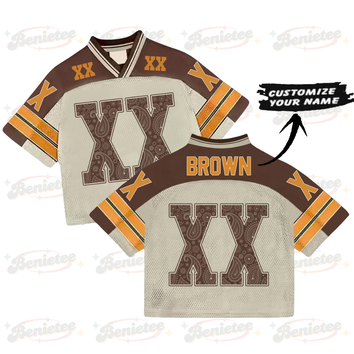 Custom Chris Brown Croptop Mesh Football, Breezy Bowl Tour 2025 Croptop Mesh Football - Image 2