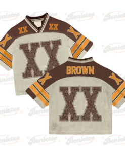 Custom Chris Brown Croptop Mesh Football, Breezy Bowl Tour 2025 Croptop Mesh Football