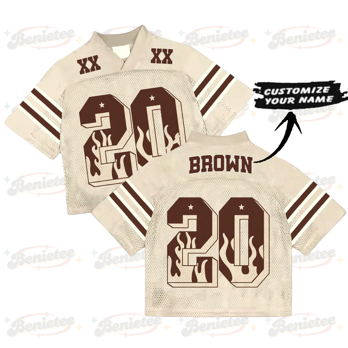Custom Chris Brown Croptop Mesh Football, Breezy Bowl Tour 2025 Croptop Mesh Football - Image 2