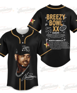 Chris Brown Music Tour 2025 Shirt, Chris Brown Tour Jersey, Chris Brown Breezy Bowl Baseball Jersey