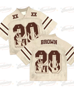 Custom Chris Brown Croptop Mesh Football, Breezy Bowl Tour 2025 Croptop Mesh Football