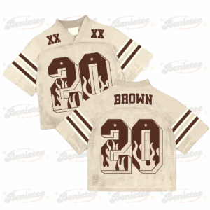 Custom Chris Brown Croptop Mesh Football, Breezy Bowl Tour 2025 Croptop Mesh Football
