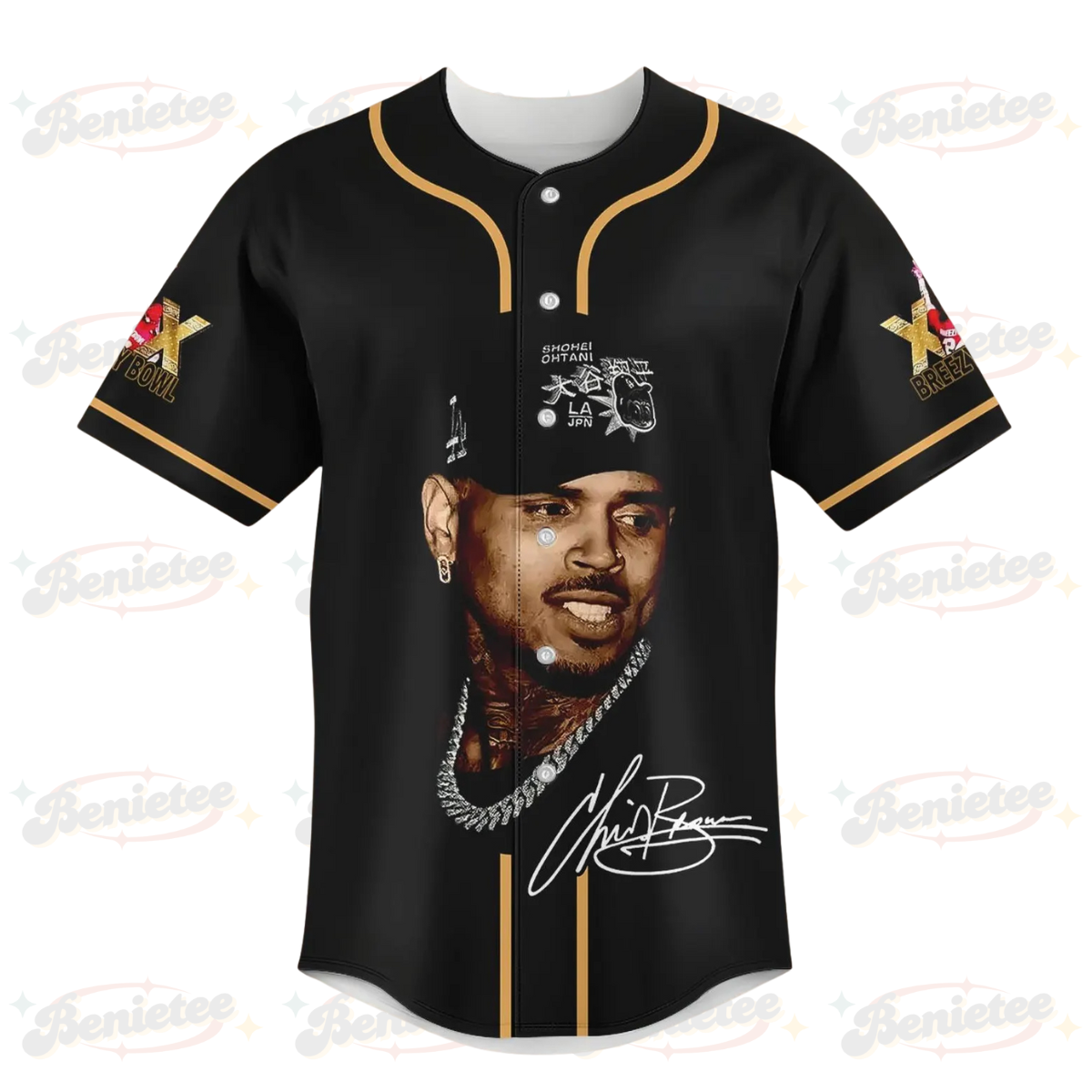 Chris Brown Music Tour 2025 Shirt, Chris Brown Tour Jersey, Chris Brown Breezy Bowl Baseball Jersey - Image 2