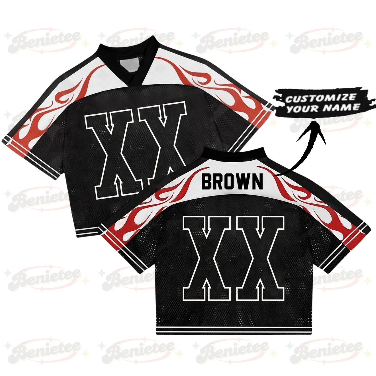Custom Chris Brown Croptop Mesh Football, Breezy Bowl Tour 2025 Croptop Mesh Football - Image 2