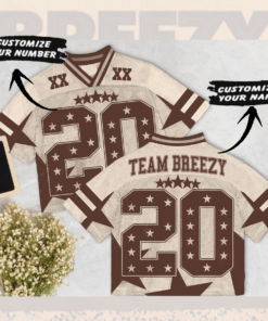 Alternative view of Custom Chris Brown Croptop Mesh Football, Breezy Bowl Tour 2025 Croptop Mesh Football