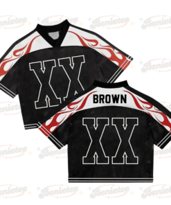 Custom Chris Brown Croptop Mesh Football, Breezy Bowl Tour 2025 Croptop Mesh Football