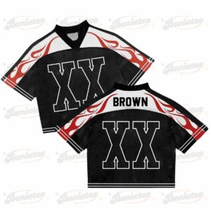 Custom Chris Brown Croptop Mesh Football, Breezy Bowl Tour 2025 Croptop Mesh Football