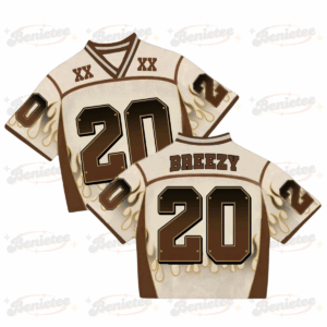 Custom Chris Brown Croptop Mesh Football, Breezy Bowl Tour 2025 Croptop Mesh Football