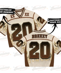 Alternative view of Custom Chris Brown Croptop Mesh Football, Breezy Bowl Tour 2025 Croptop Mesh Football