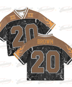 Custom Chris Brown Croptop Mesh Football, Breezy Bowl Tour 2025 Croptop Mesh Football