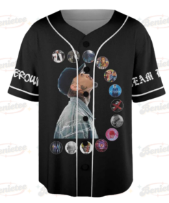 Alternative view of Chris Brown Breezy Bowl XX Baseball Jersey, Chris Brown 2025 Tour Shirt, Breezy Bowl Graphic Jersey