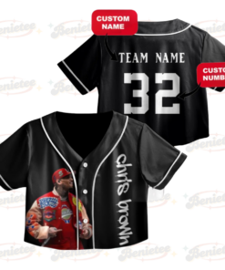 Personalized Chris Brown Breezy Bowl XX Croptop Baseball Jersey, Chris Brown 2025 Tour Croptop Baseball Jersey