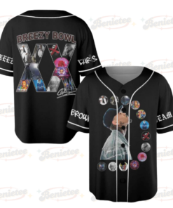 Chris Brown Breezy Bowl XX Baseball Jersey, Chris Brown 2025 Tour Shirt, Breezy Bowl Graphic Jersey