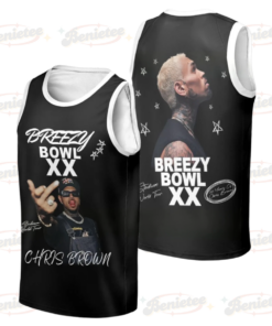 Chris Brown Tour Baseketball Jersey, Breezy Bowl XX 2025 Tank top Jersey, Breezy Bowl XX 2025 Baseketball Jersey