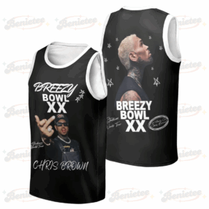 Chris Brown Tour Baseketball Jersey, Breezy Bowl XX 2025 Tank top Jersey, Breezy Bowl XX 2025 Baseketball Jersey