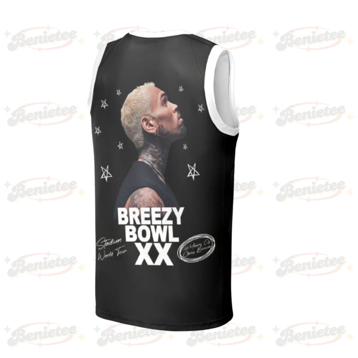 Chris Brown Tour Baseketball Jersey, Breezy Bowl XX 2025 Tank top Jersey, Breezy Bowl XX 2025 Baseketball Jersey - Image 3