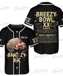 Chris Brown Breezy Bowl Baseball Jersey, Breezy Bowl XX 2025 Jersey Shirt