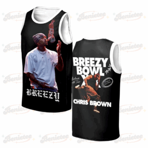 Chris Brown Tour Baseketball Jersey, Breezy Bowl XX 2025 Tank top Jersey, Breezy Bowl XX 2025 Baseketball Jersey