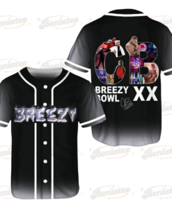 Chris Brown Breezy Bowl XX Baseball Jersey, Chris Brown 2025 Tour Shirt, Breezy Bowl Graphic Jersey