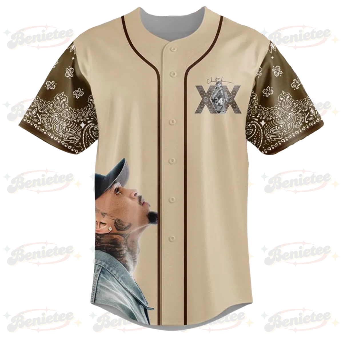 Personalized Chris Brown Tour Jersey, Chris Brown Breezy Bowl Baseball Jersey, Breezy Bowl XX 2025 Shirt - Image 3
