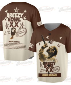 Chris Brown Breezy Bowl XX Baseball Jersey, Chris Brown 2025 Tour Shirt, Breezy Bowl Graphic Jersey