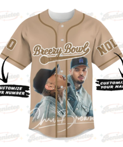 Alternative view of Personalized Chris Brown Breezy Bowl XX Tour 2025 Jersey, Chris Brown Breezy Bowl
