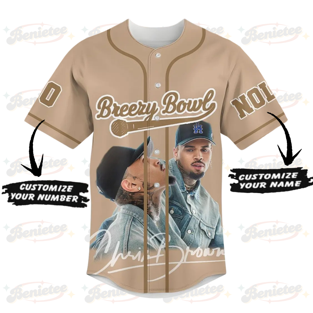 Personalized Chris Brown Breezy Bowl XX Tour 2025 Jersey, Chris Brown Breezy Bowl - Image 2