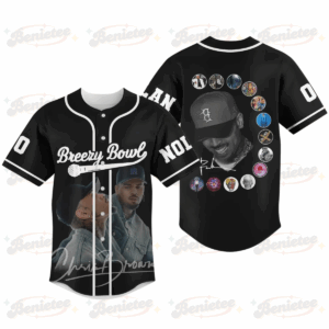 Personalized Chris Brown Breezy Bowl XX Baseball Jersey, Chris Brown Tour Jersey, Breezy Bowl XX 2025 Shirt, Chris Brown Merch