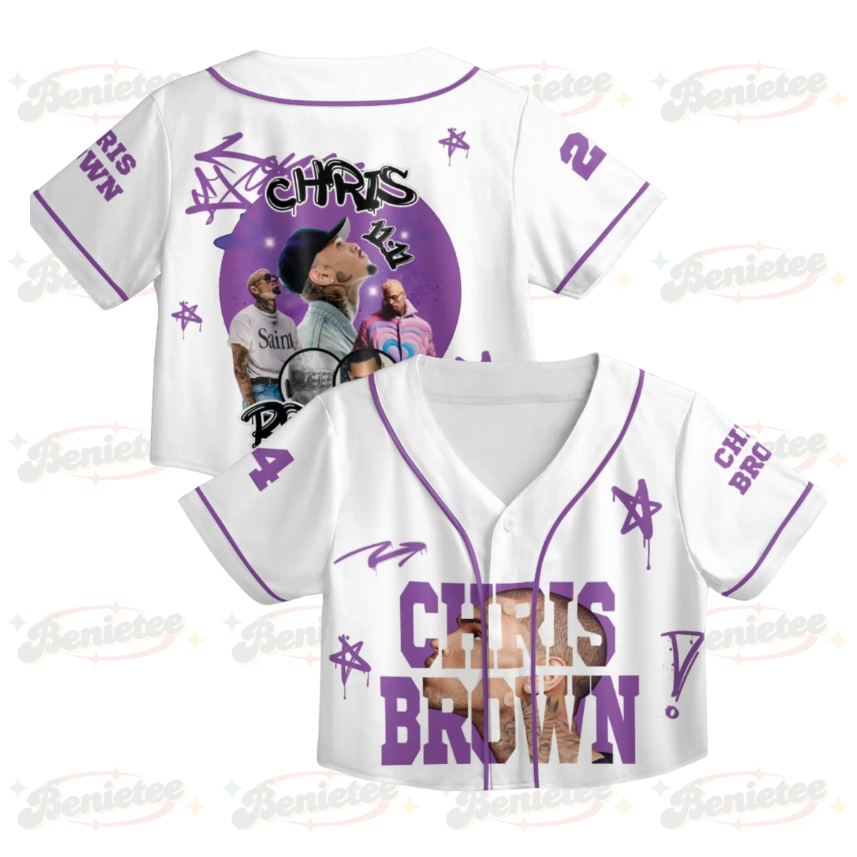 Personalized Chris Brown Breezy Bowl XX Tour 2025 Croptop Baseball Jersey, Breezy Bowl Croptop Baseball Jersey