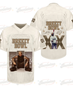 Personalized Chris Brown Breezy Bowl XX Tour 2025 Football Jersey, Breezy Bowl Football Jersey