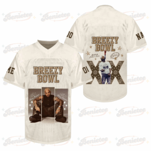 Personalized Chris Brown Breezy Bowl XX Tour 2025 Football Jersey, Breezy Bowl Football Jersey