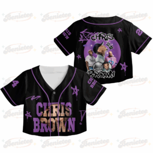 Personalized Chris Brown Breezy Bowl XX Tour 2025 Croptop Baseball Jersey, Breezy Bowl Croptop Baseball Jersey