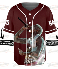 Alternative view of Personalized Chris Brown Breezy Bowl XX Baseball Jersey, Chris Brown Music Tour 2025 Baseball Jersey